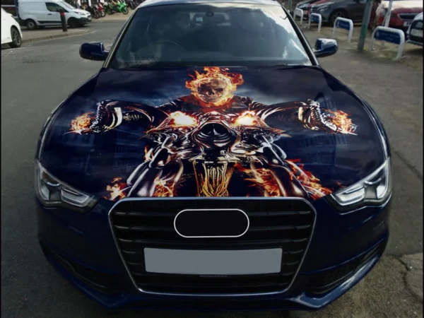 🔥💀 Ghost Rider Flaming Hood Wrap
