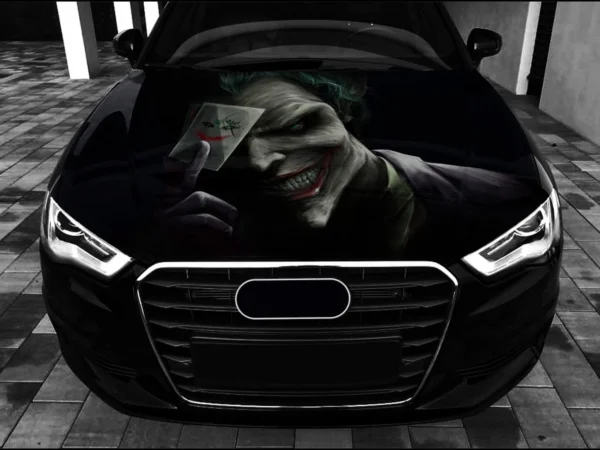 🃏 Maliciously Smiling Joker with Card Car Wrap