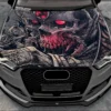 Demon skull hood wrap