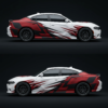 🏎️🔥 Abstract Blade Racing Car Wrap - Red/Black
