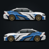 🔷🏁 Abstract Geometric Racing Car Side Wrap