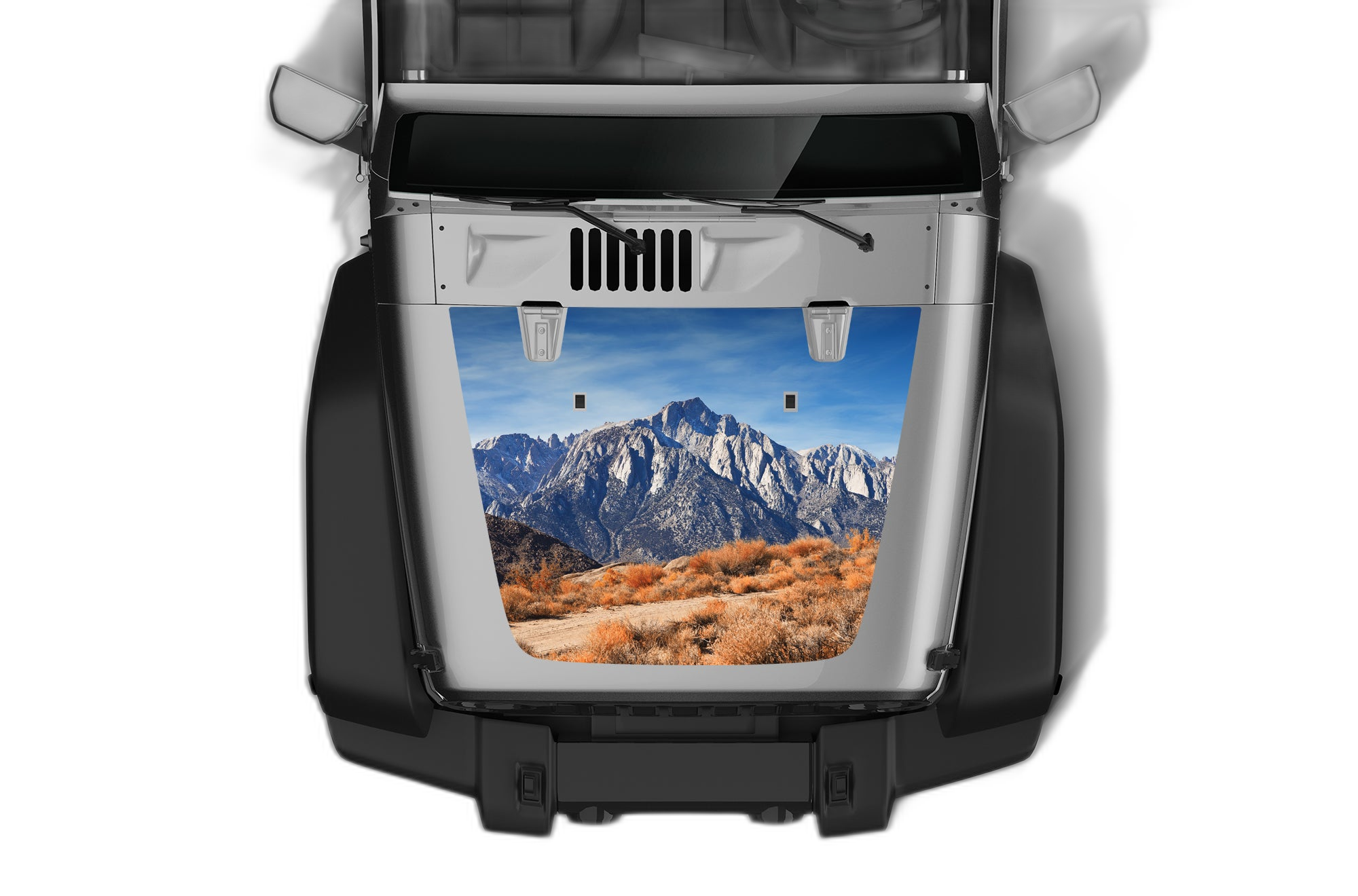 Adventure Mountain Print Hood Graphics for Wrangler JK