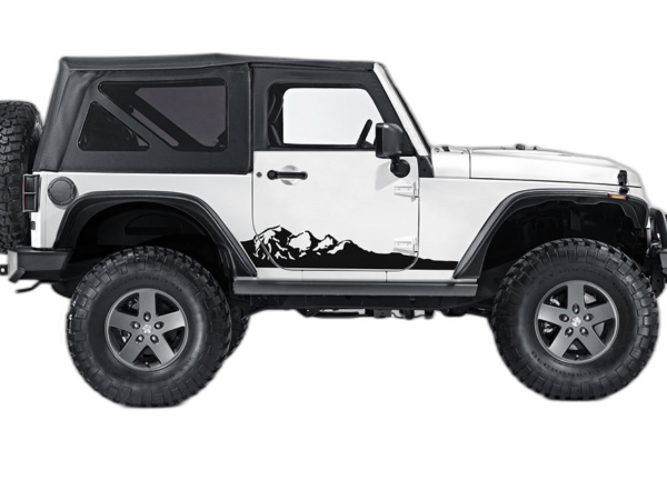 Adventure Mountains Decals Graphics for Jeep Wrangler JK 2 Doors