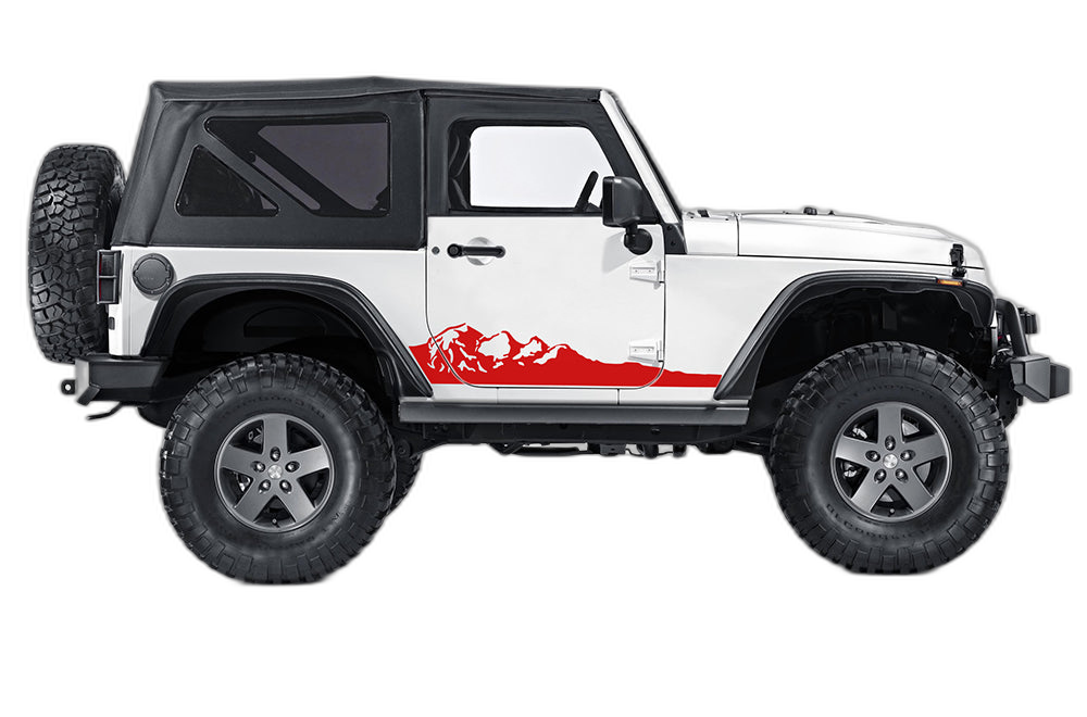 Adventure mountains decals graphics compatible with Jeep Wrangler JK 2 doors - Image 2