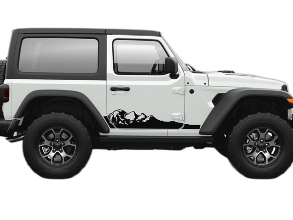 Adventure mountains graphics decals compatible with Jeep Wrangler JL 2 doors