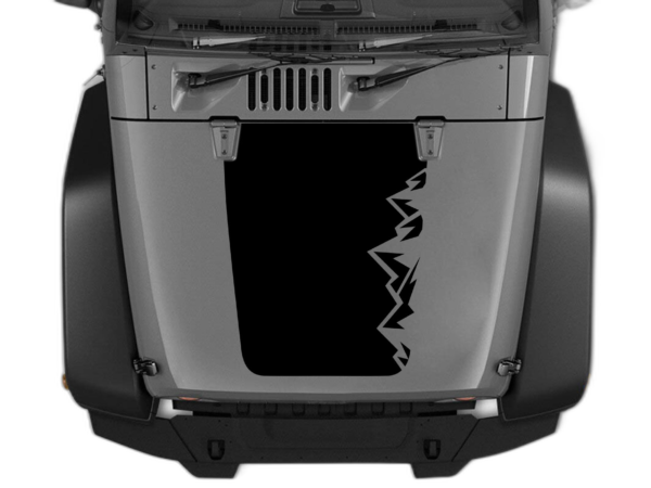 Adventure mountains hood decals graphics compatible with Jeep Wrangler JK