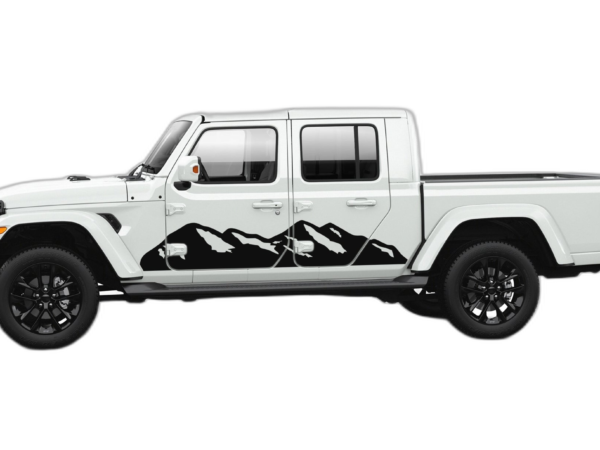 Adventure mountains side graphics decals compatible with Jeep Gladiator JT