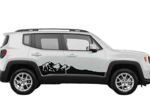 Adventure mountains side graphics decals compatible with Jeep Renegade