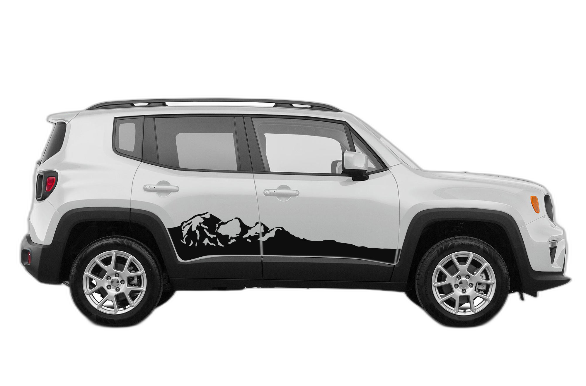 Adventure mountains side graphics decals compatible with Jeep Renegade
