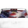 American flag eagle perforated rear window decal graphics compatible with Chevrolet Silverado 2014-2018