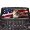 American flag eagle perforated rear window decal graphics compatible with Jeep Gladiator JT