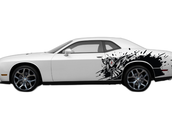 Angry hornet side graphics, decals compatible with Dodge Challenger
