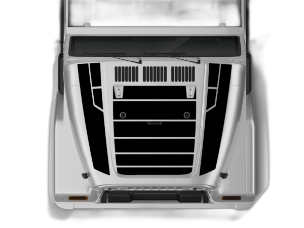 Armor style hood decals graphics compatible with Jeep Wrangler TJ