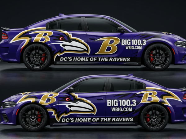 🏈 Baltimore Ravens Car Wrap - Dominate the Field