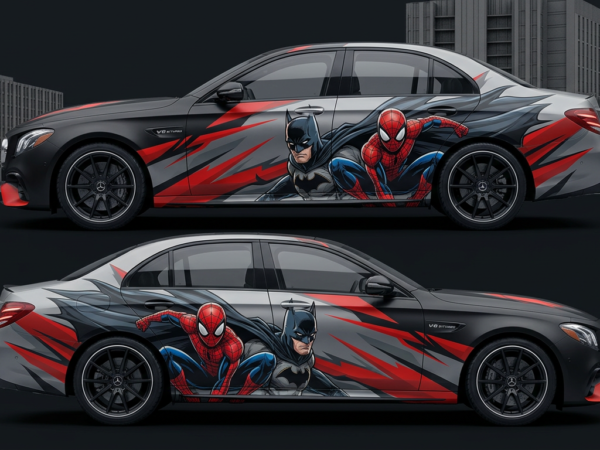 🦇🕸️ Batman & Spider-Man Car Wrap