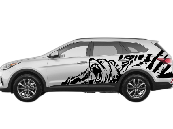 Bear splash graphics decals compatible with Hyundai Santa Fe 2019-2023