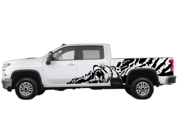 Bear Splash Side Decals Graphics for Chevrolet Silverado 2500HD