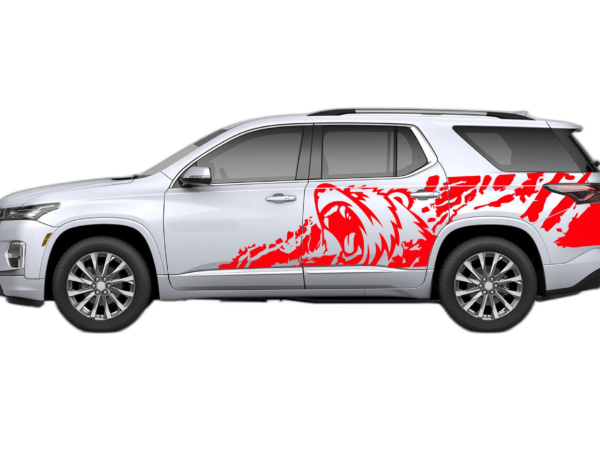 Bear splash side graphics decals compatible with Chevrolet Traverse 2018-2023
