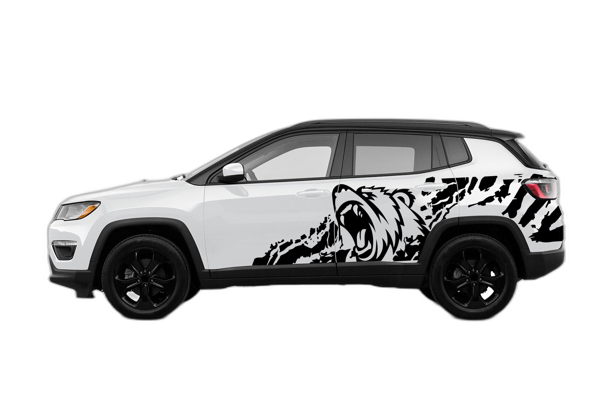 Bear splash side graphics decals compatible with Jeep Compass 2018 - 2025