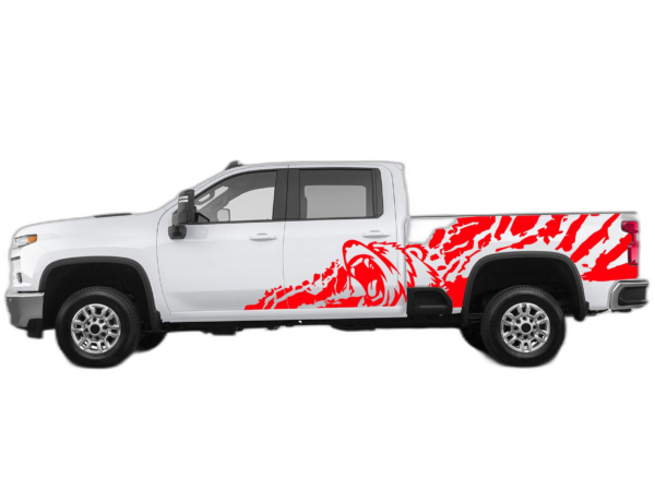Bear splash side decals graphics compatible with Chevrolet Silverado 2500HD