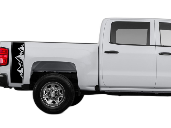 Bed side mountains stripes decals graphics compatible with Chevrolet Silverado 2014-2018