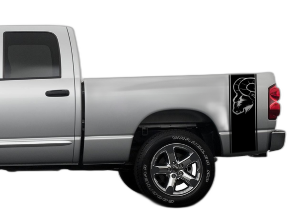 Bed side ram stripes decals graphics compatible with Dodge Ram 2002-2008