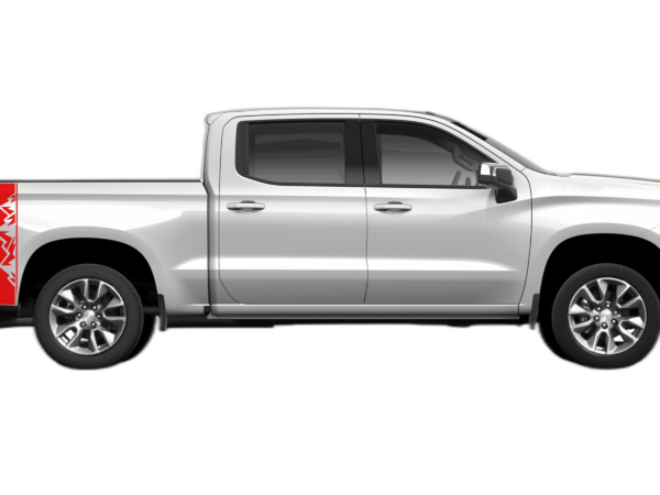 Bed side mountains stripes decals graphics compatible with Chevrolet Silverado