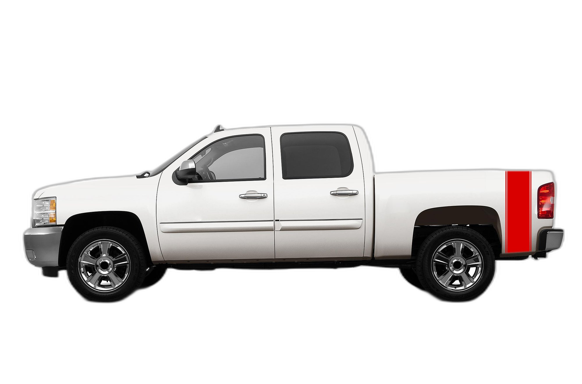 Bed side stripes decals graphics compatible with Chevrolet Silverado 2007-2013 - Image 2
