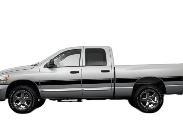 Belt center side stripes decals graphics compatible with Dodge Ram 2002-2008
