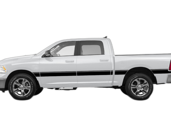 Belt center side stripes decals graphics compatible with Dodge Ram 2009-2018