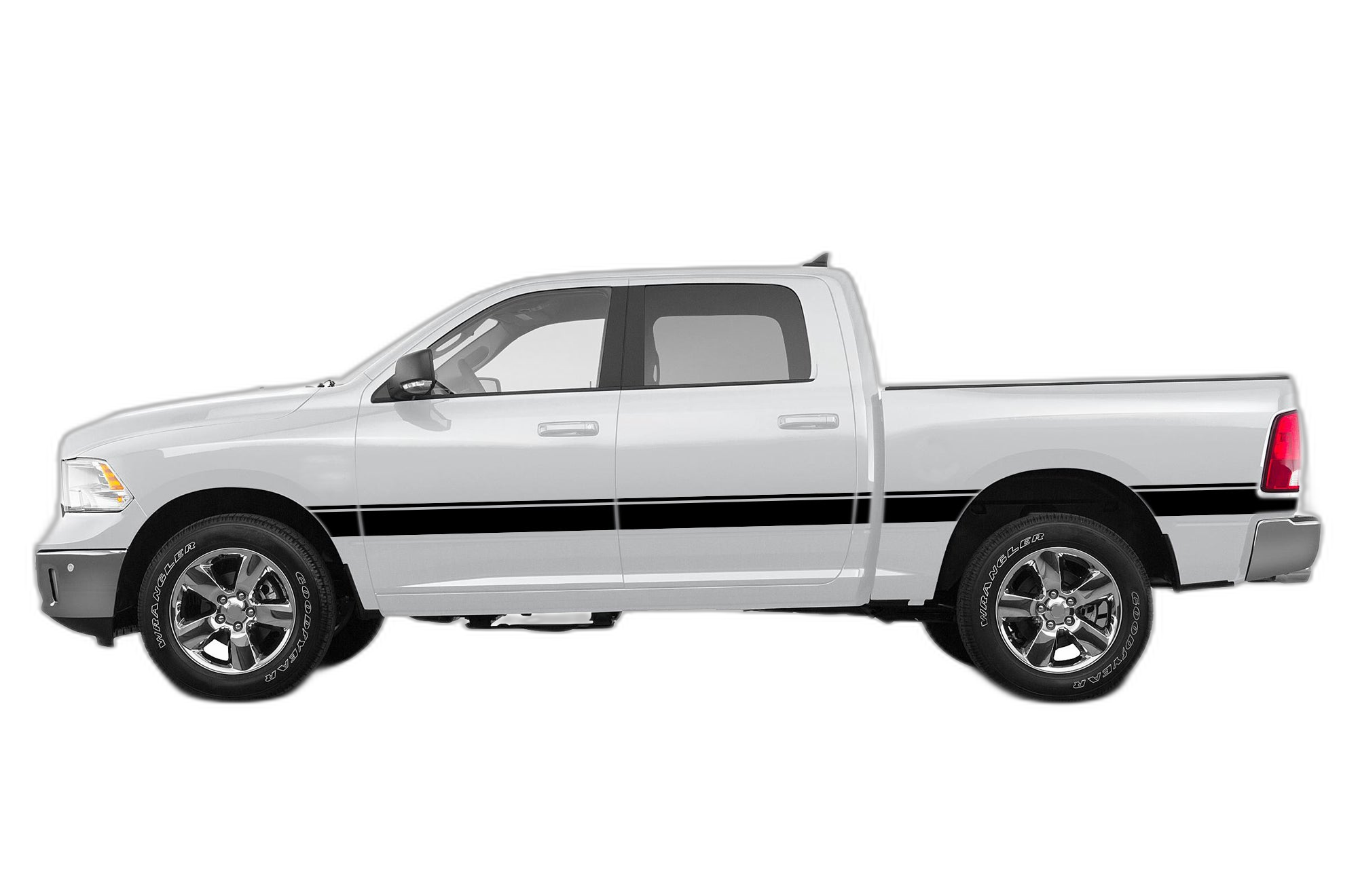 Belt center side stripes decals graphics compatible with Dodge Ram 2009-2018