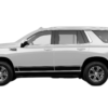 Belt line side stripes graphics decals compatible with GMC Yukon