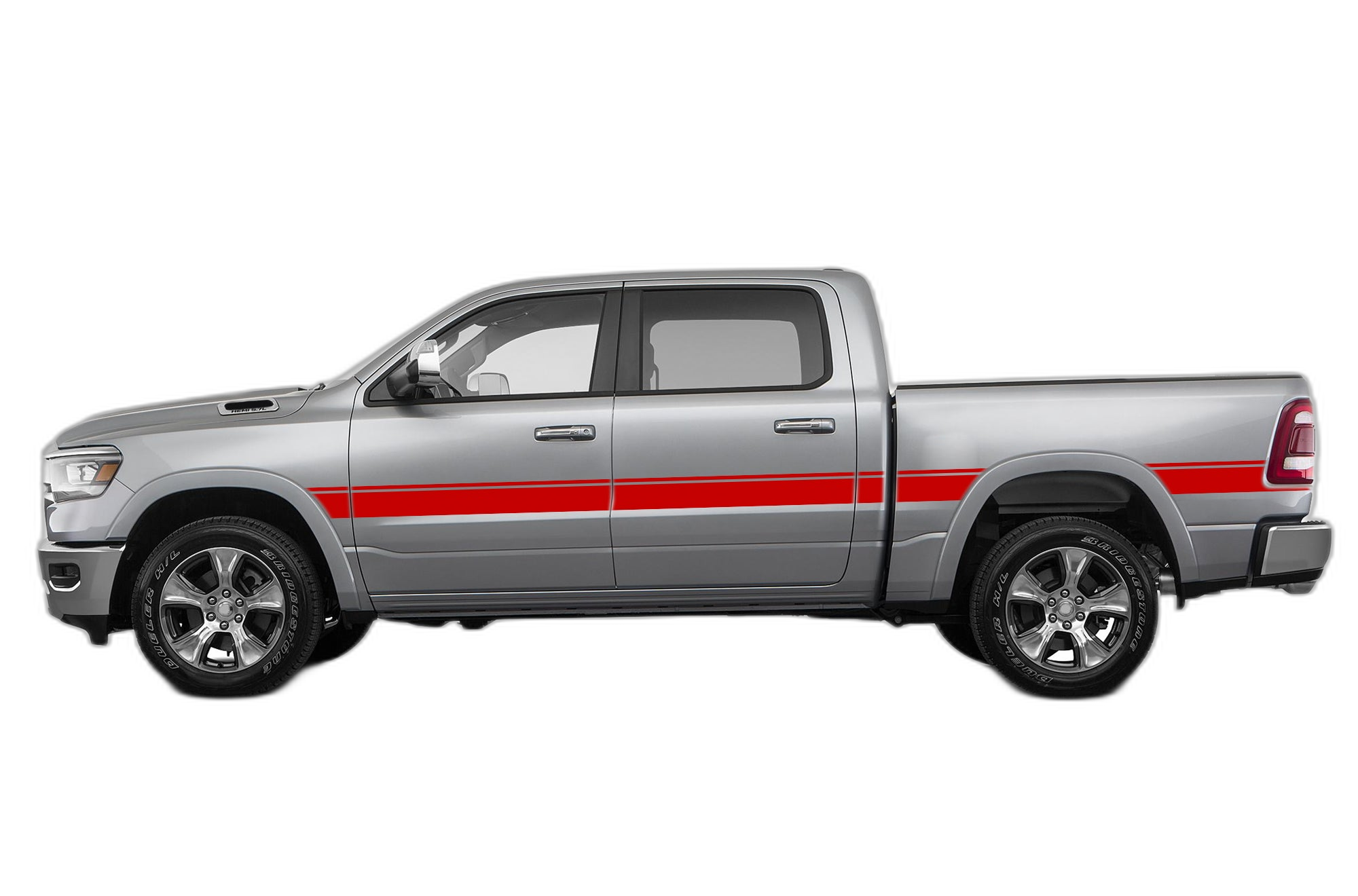 Belt Center Side Stripes Decals Graphics for Dodge Ram - Image 2