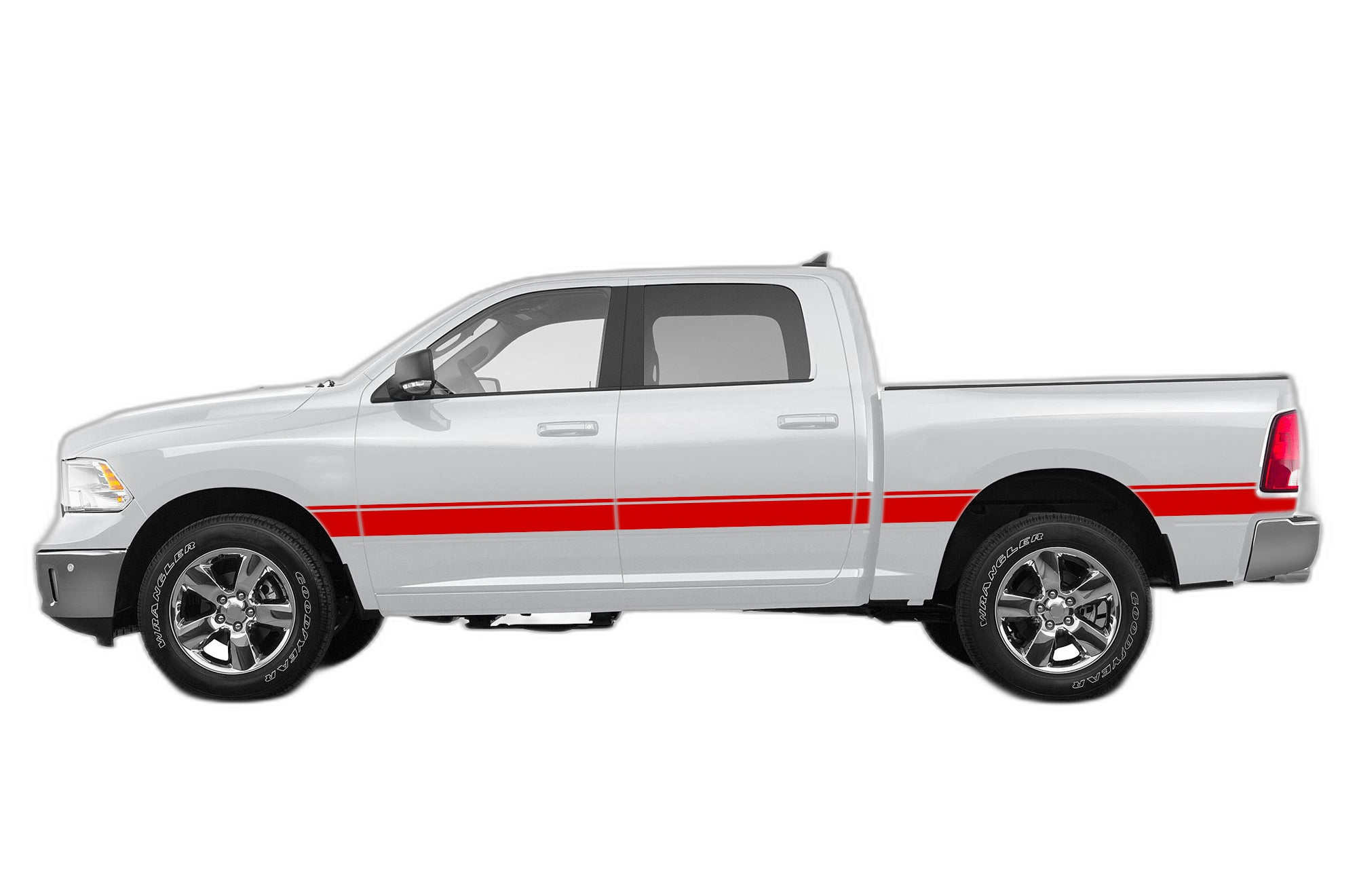 Belt Center Side Stripes Decals Graphics for Dodge Ram 2009-2018 - Image 2
