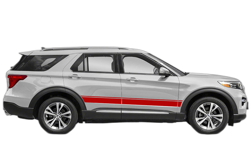 Belt Line Side Stripes Decals Graphics for Ford Explorer - Image 2
