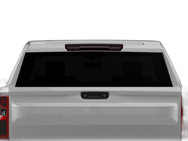 Black Perforated Rear Window Decal Graphics for Chevrolet Silverado