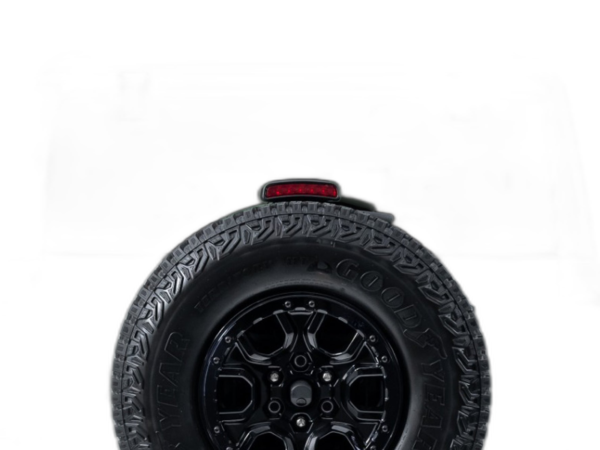 Black perforated rear window decal graphics compatible with Ford Bronco