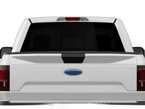 Black perforated rear window decal graphics compatible with Ford F150 2015-2020