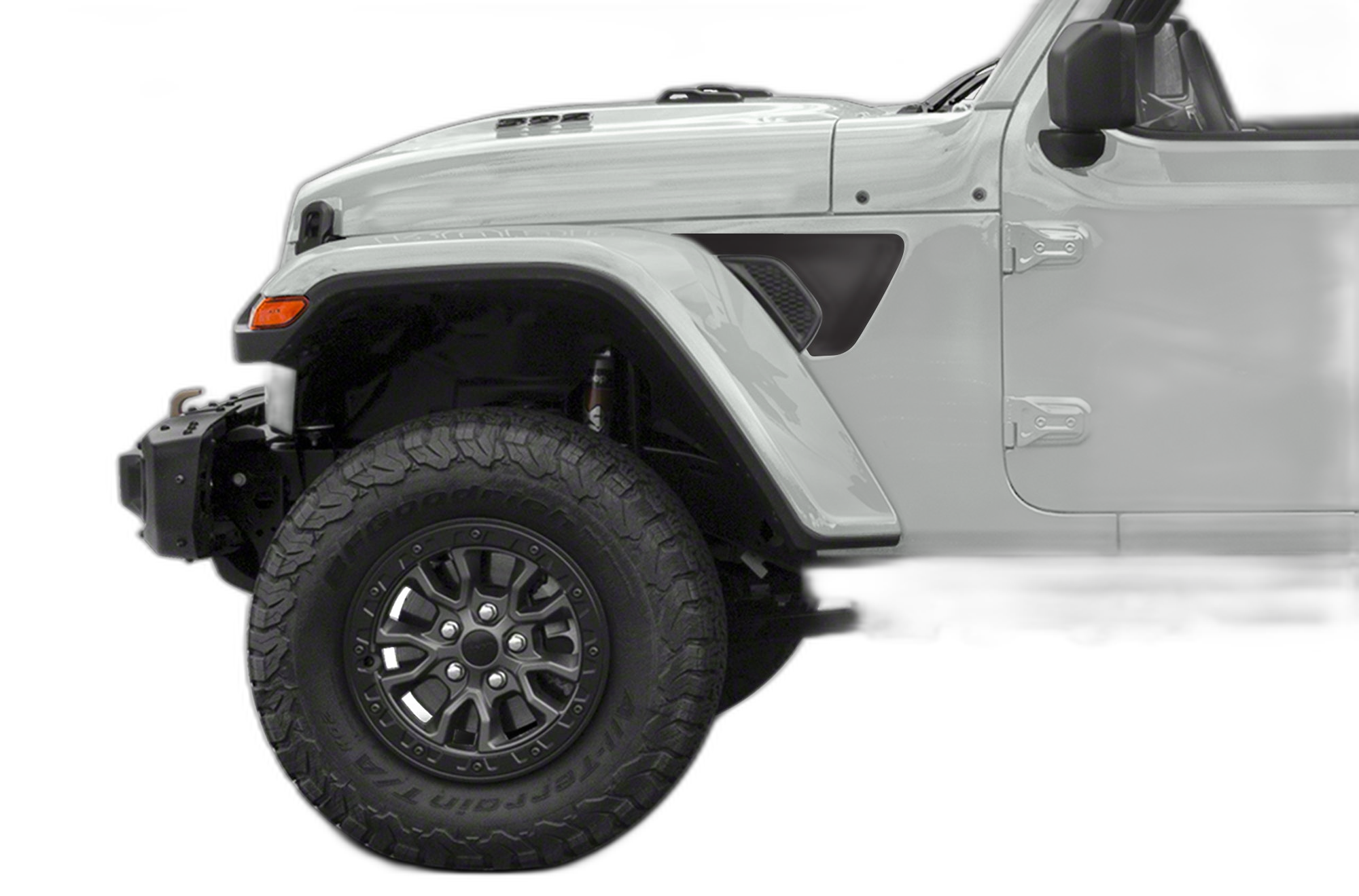 Blackout fender vent side graphics decals compatible with Jeep Wrangler JL - Image 2