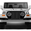 Blackout grille graphics decals compatible with Jeep Wrangler TJ