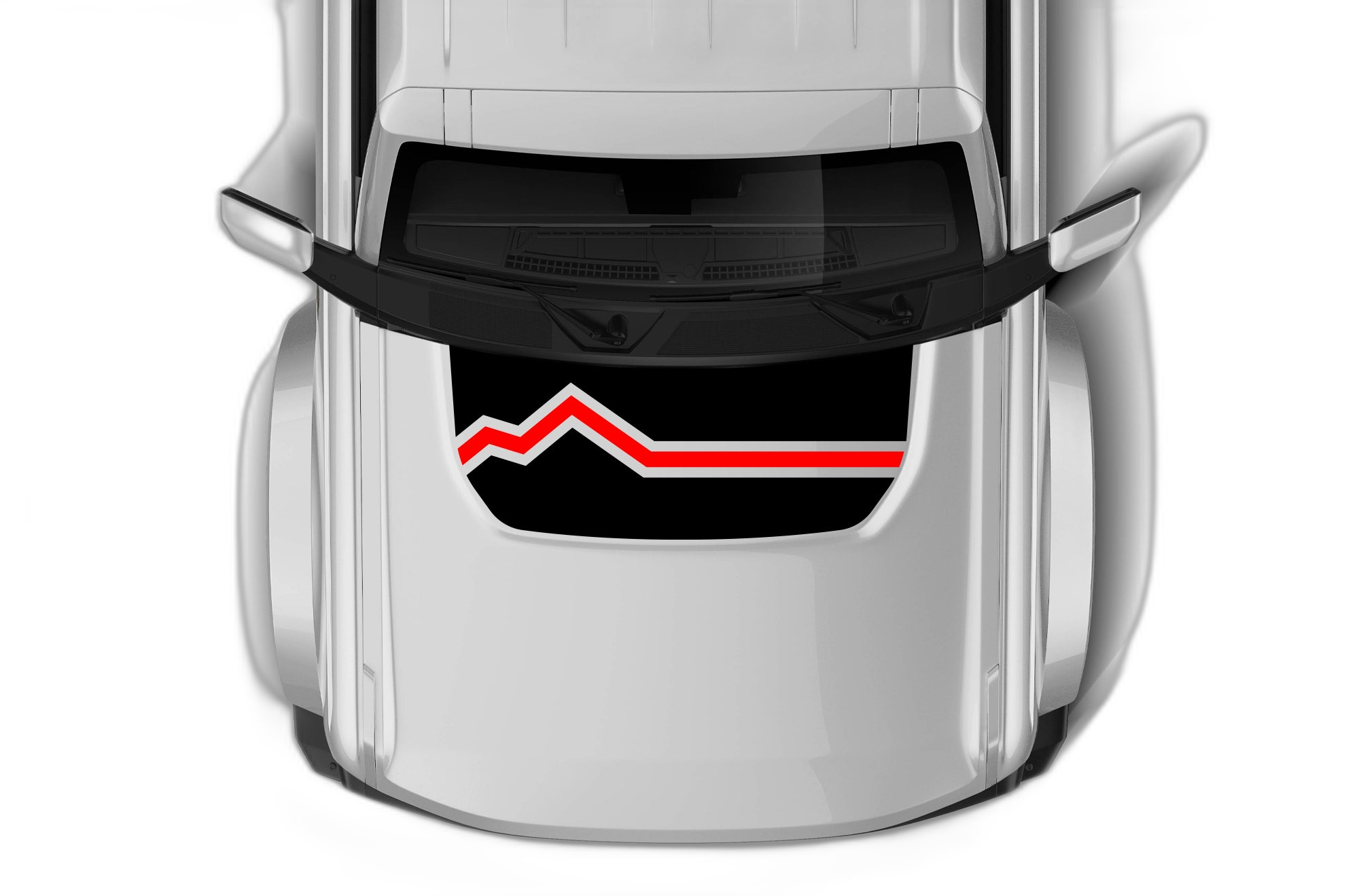 Blackout Hood with Mountain Line Graphics for Ford Bronco