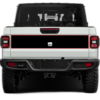 Blackout tailgate with outline graphics decals compatible with Jeep Gladiator JT