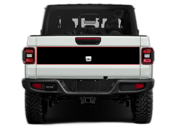 Blackout tailgate with outline graphics decals compatible with Jeep Gladiator JT