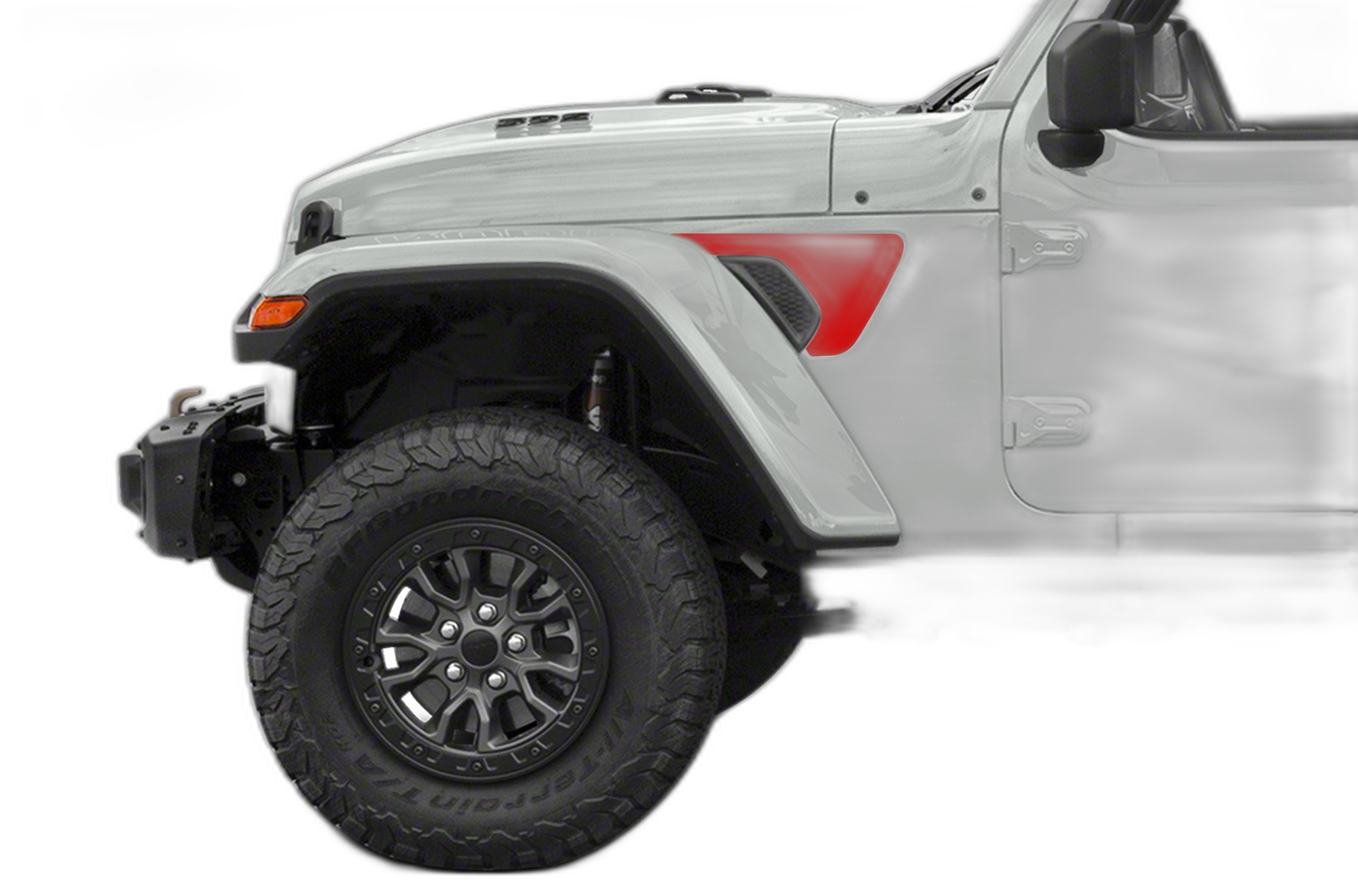 Blackout fender vent side graphics decals compatible with Jeep Wrangler JL - Image 3