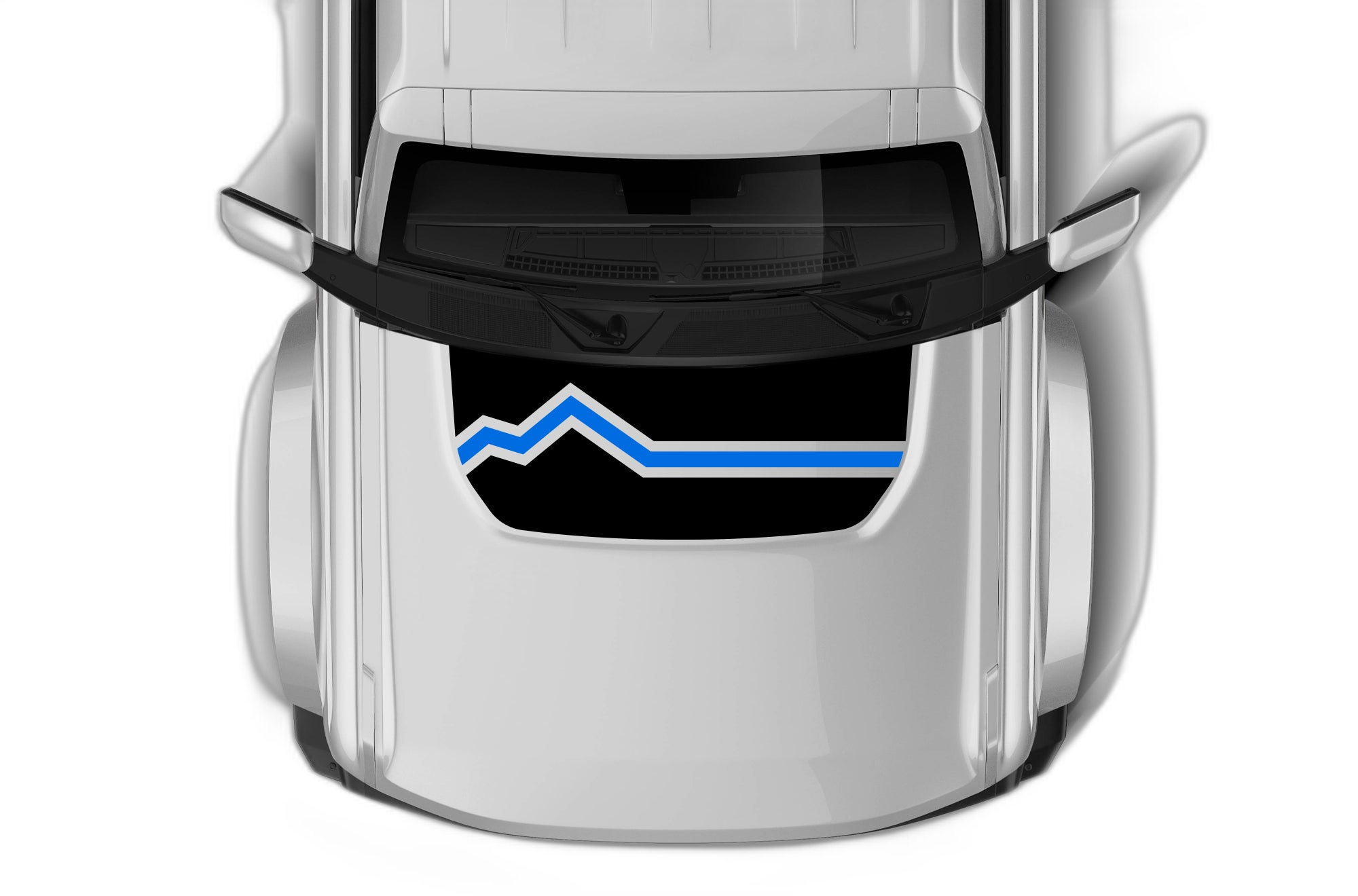 Blackout Hood with Mountain Line Graphics for Ford Bronco - Image 3