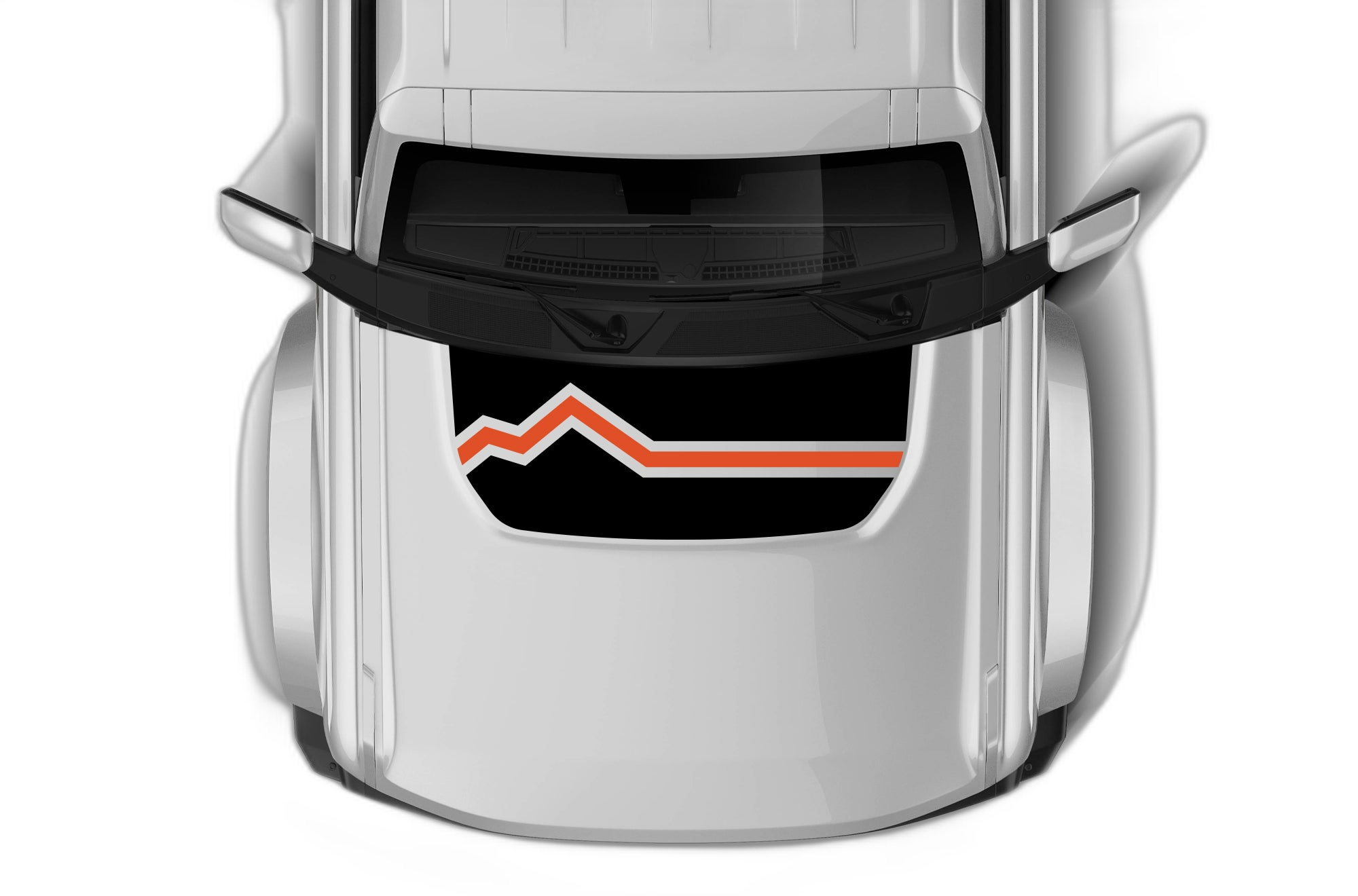 Blackout Hood with Mountain Line Graphics for Ford Bronco - Image 2