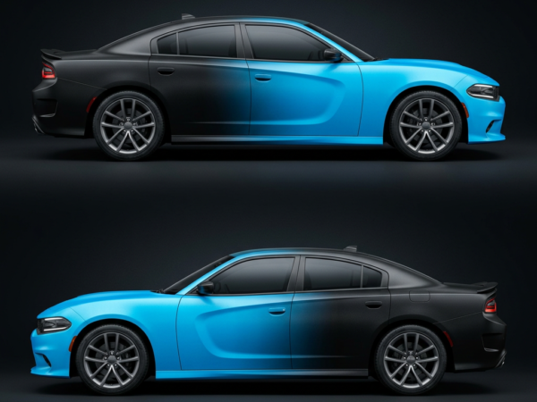 Blue to black Gradient Wrap