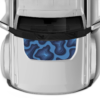 Blue Topographic Print Hood Graphics for Ford Bronco