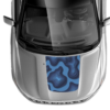 Blue topographic print hood graphics decals compatible with Jeep Compass 2007 - 2025