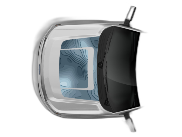 Blue Topographic Print Style Hood and Tailgate Decals Graphics for Ford F150 2009-2014